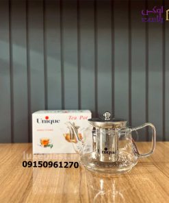 قوری پیرکس 1 لیتری یونیک مدل درب استیل 7925
