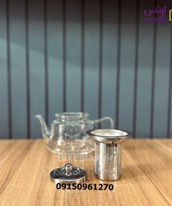 قوری پیرکس 1 لیتری یونیک مدل درب استیل 7925