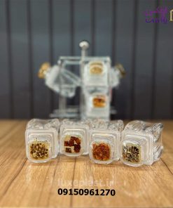 جا ادویه اکرولیک 8 تایی گردان مدل مربع 8694