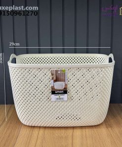 سبد رخت مستطیل بزرگ طرح بافت لیمون 2137 - تصویر 4