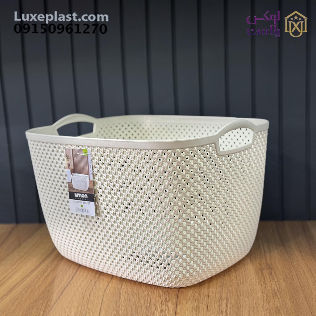 سبد رخت مستطیل متوسط طرح بافت2277