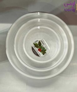 آبکش گرد سفید رنگ لیمون