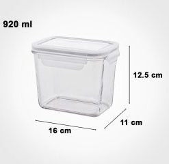 ظرف شیشه ای مستطیل 920 میلی لیتر 2153