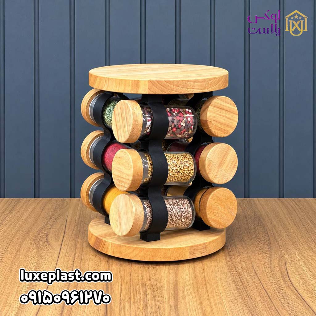 ادویه گردان 12 عددی چوبی لیمون کد 2304