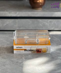 اردورخوری-شیشه-ای-سه-خانه-درب-اکرولیک-لیمون-