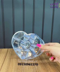 استند لوازم آرایشی اکرولیک مدل قلب