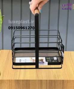 استند مربع فلزی دسته چوبی لیمون