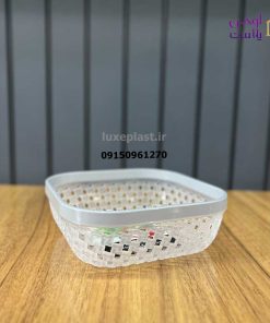 سبد نان و سبزی کوچک طرح بافت لیمون 2146