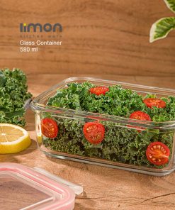 ظرف-شیشه-ای-580-میلی-لیتر-دربدار-لیمون