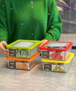 ظرف-شیشه-ای-شیادار-مستطیلی-درب-رنگی-در-3-سایز