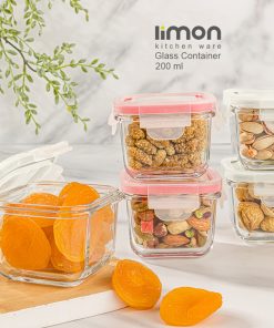 ظرف-شیشه-ای-مربع-دربدار-950-میلی-لیتری-لیمون