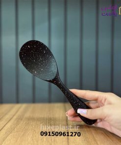 قاشق سیلیکونی پهن کوتاه خالدار شنگیا 4244