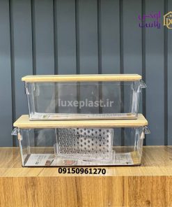 نظم دهنده شفاف 3 لیتر در چوبی 2204 - تصویر 6