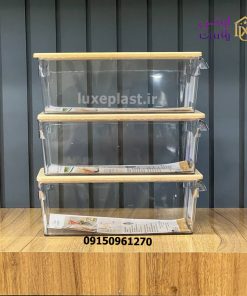 نظم دهنده شفاف 3 لیتر در چوبی 2204 - تصویر 7