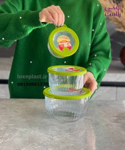 کاسه-گرد-شیشه-ای-درب-دار-شیاردار1.8لیترلیمون