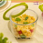 کاسه-گرد-شیشه-ای-درب-دار-شیاردار1.8لیترلیمون