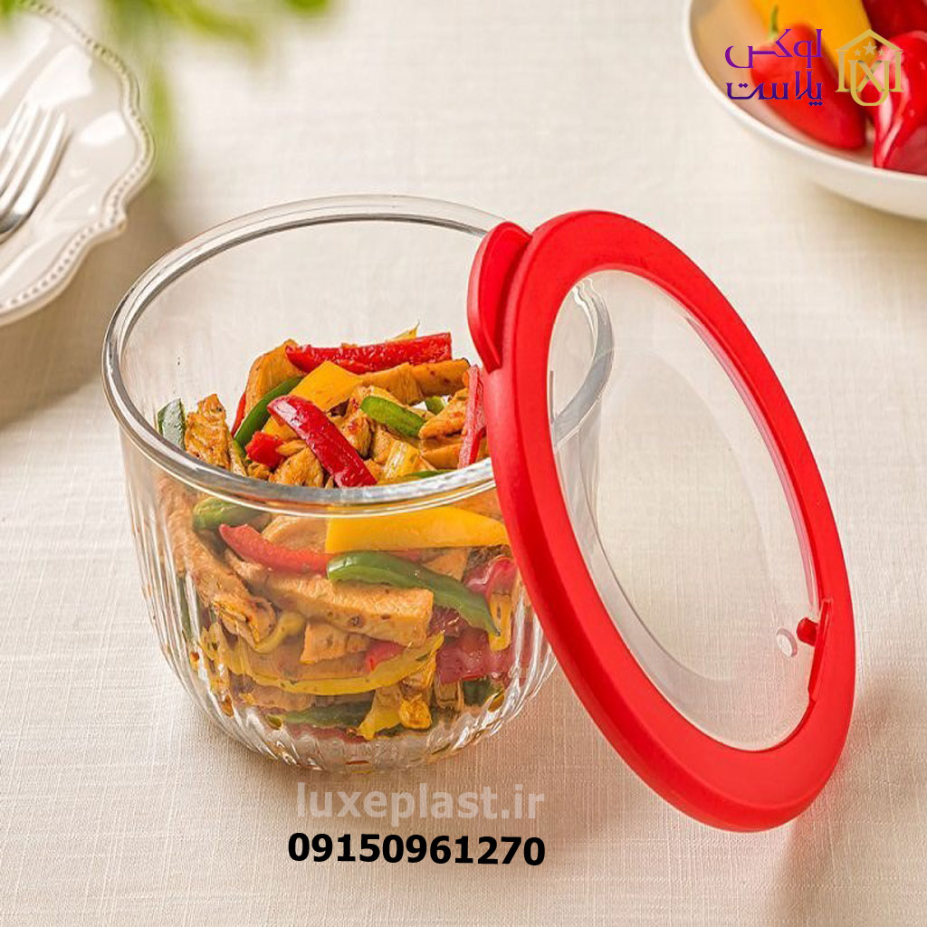 کاسه-گرد-شیشه-ای-درب-دار-شیاردار1.8لیترلیمون