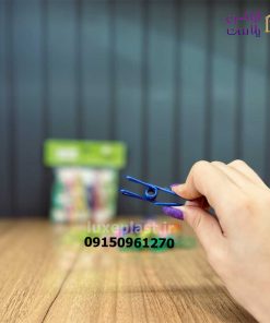 گیره لباس فلزی روکشدار رنگی بسته 12 عددی 3174 - تصویر 3