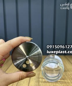جا ادویه شیشه ای درب استیل 140 سی سی لیمون 2383