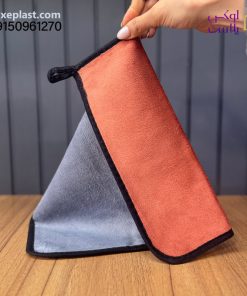 دستمال دولایه میکروفایبر 40 در 30 دوردوزی شده 7739