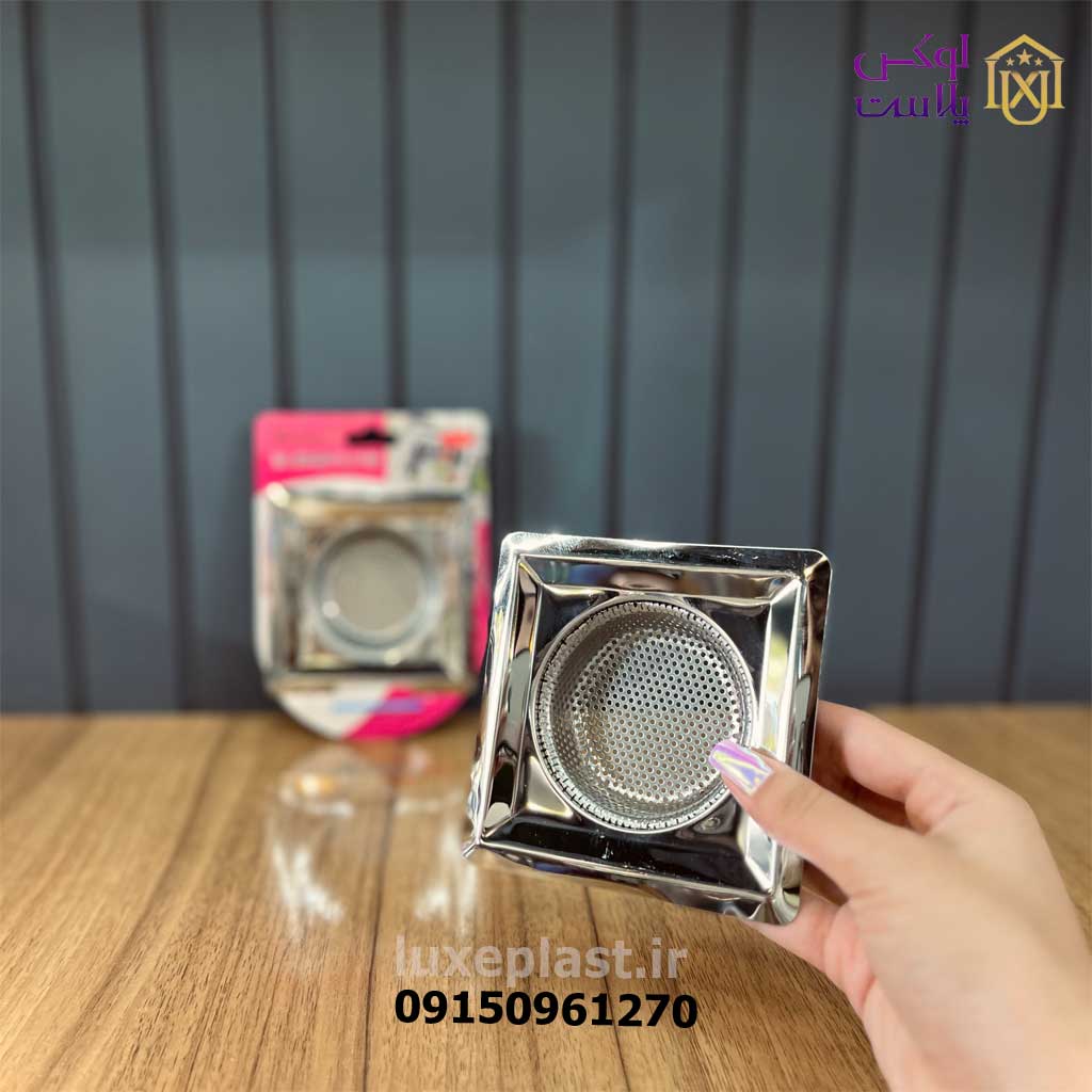 صافی سینک ظرفشویی استیل مربع 7714