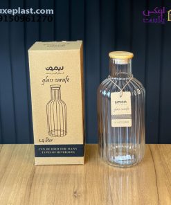 بطری 1.4 لیتر درب چوبی لیمون مدل شیاردار 2355