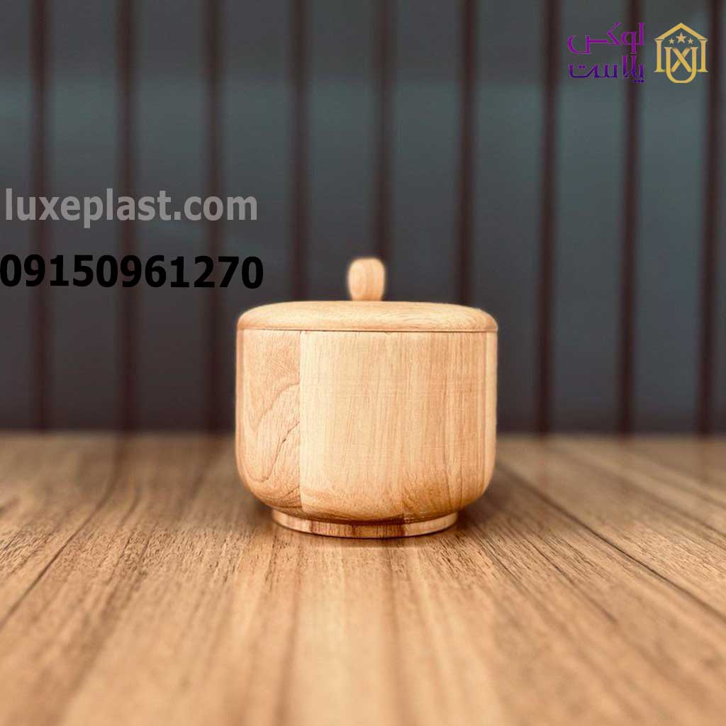 قندان چوبی استوانه ای دربدار 584 نایس