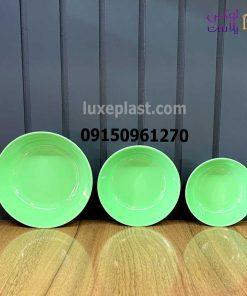 ظروف ملامین گرد سبز رنگ یزدگل - تصویر 18