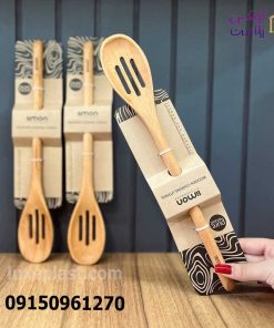 کفگیر و ملاقه چوبی لیمون