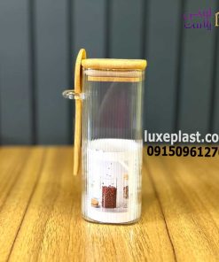 بانکه و جا ادویه 4گوش درب چوبی