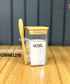 بانکه و جا ادویه 4گوش درب چوبی