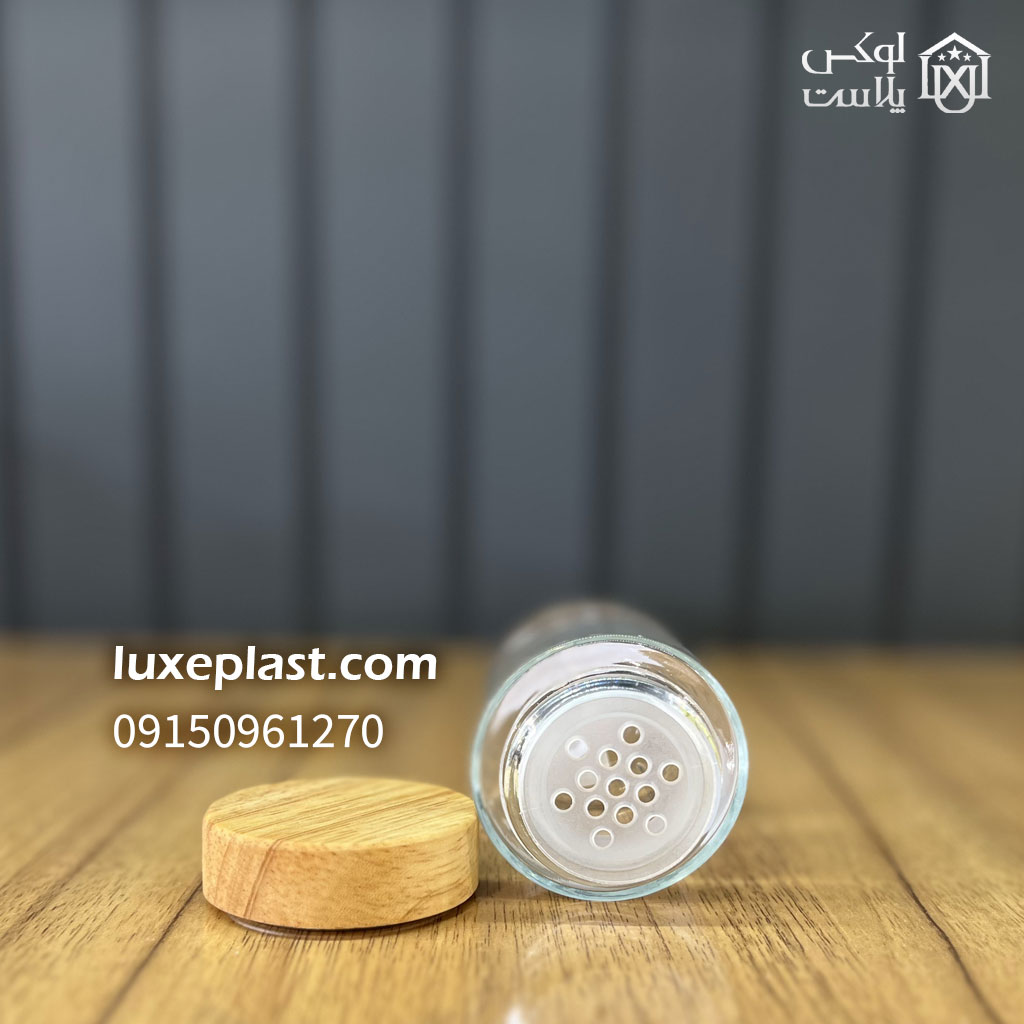 جا ادویه 110 سی سی درب چوبی لیمون