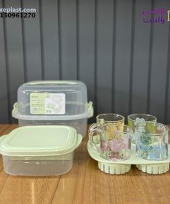 ست چای خوری 4 نفره مسافرتی لیمون کد 2441