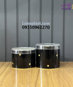 قوطی فلزی مشکی کد 9334