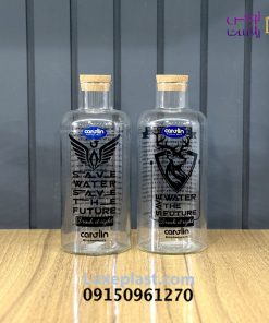 بطری شیشه ای درب چوبی برند آیدا کد 651