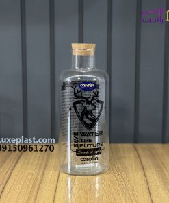 بطری شیشه ای درب چوبی برند آیدا کد 651