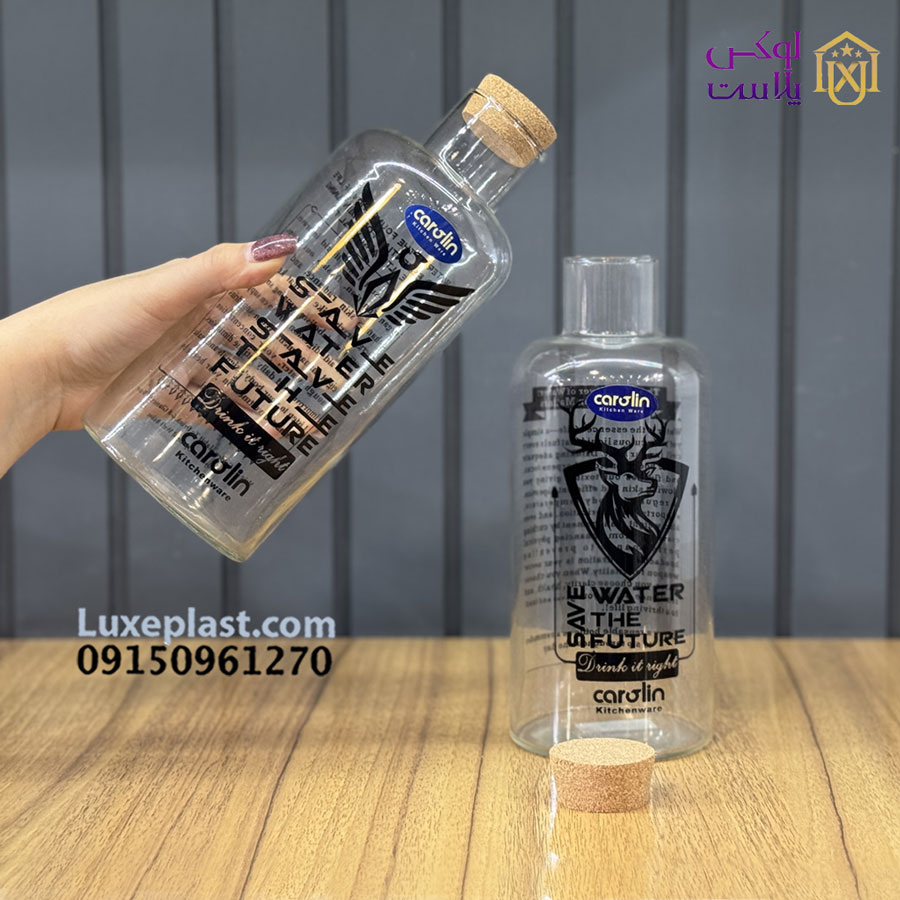 بطری شیشه ای درب چوبی برند آیدا کد 651