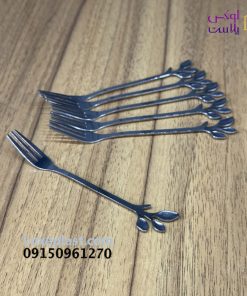 چنگال زیتون استیل طرح درخت کد 4212 (بسته 6 عددی)