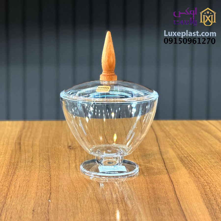 شکلات خوری پایه دار اکرولیک لیمون کد 2480