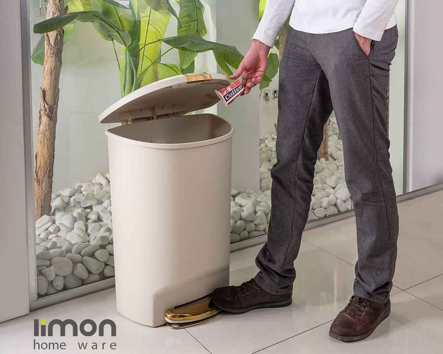 خرید سطل پدالی 50 لیتری لیمون