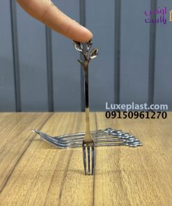 چنگال زیتون استیل طرح درخت کد 4212 (بسته 6 عددی)