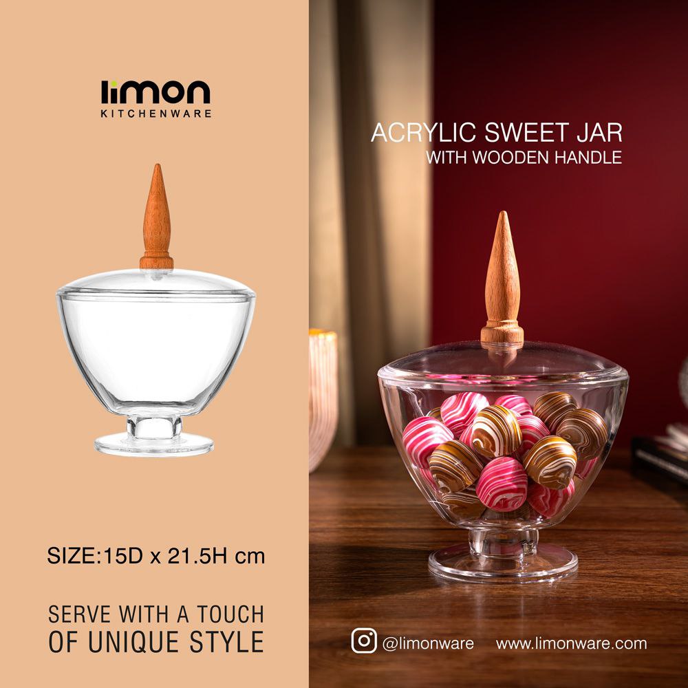 شکلات خوری پایه دار اکرولیک لیمون کد 2480