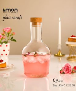 تنگ آب 1.5 لیتر درب چوبی لیمون کد 2272