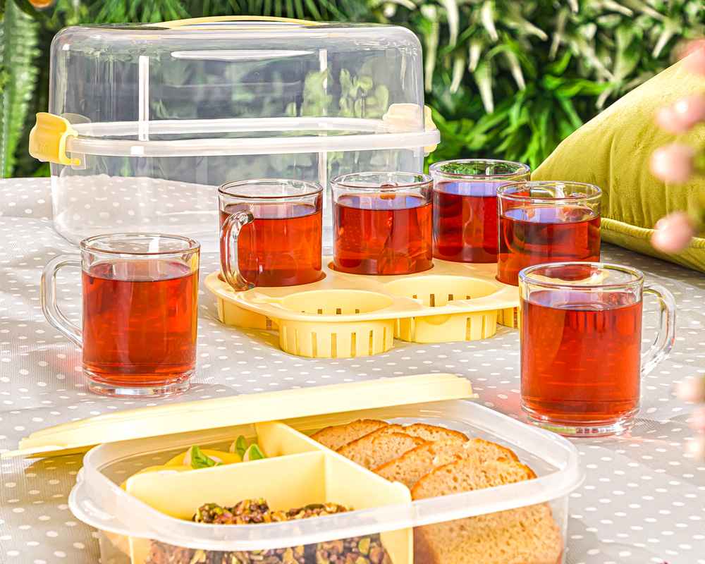 خرید ست چای خوری 6 نفره مسافرتی لیمون