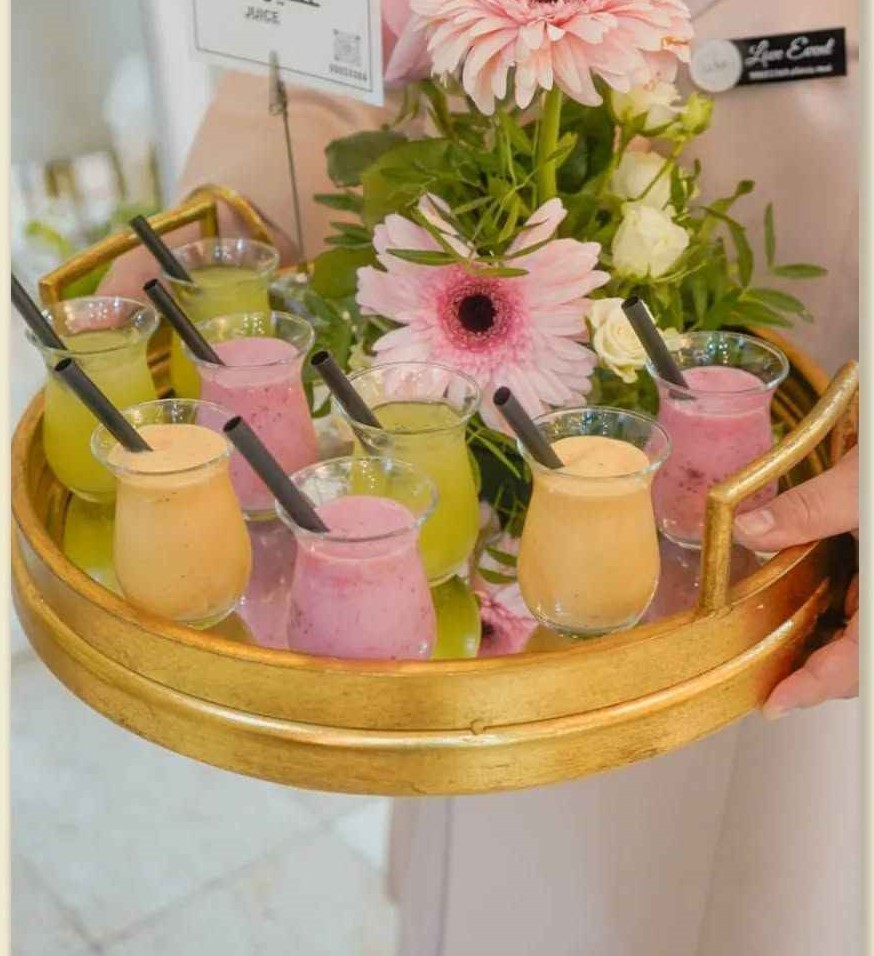 تزیین سینی شربت خواستگاری با دیزاین گل