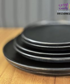 ظروف ملامین رستورانی مشکی مدل لبه دار