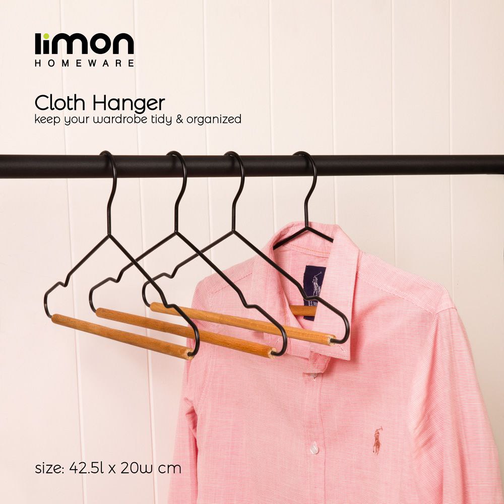 رخت آویز فلزی چوبی لیمون کد 2414