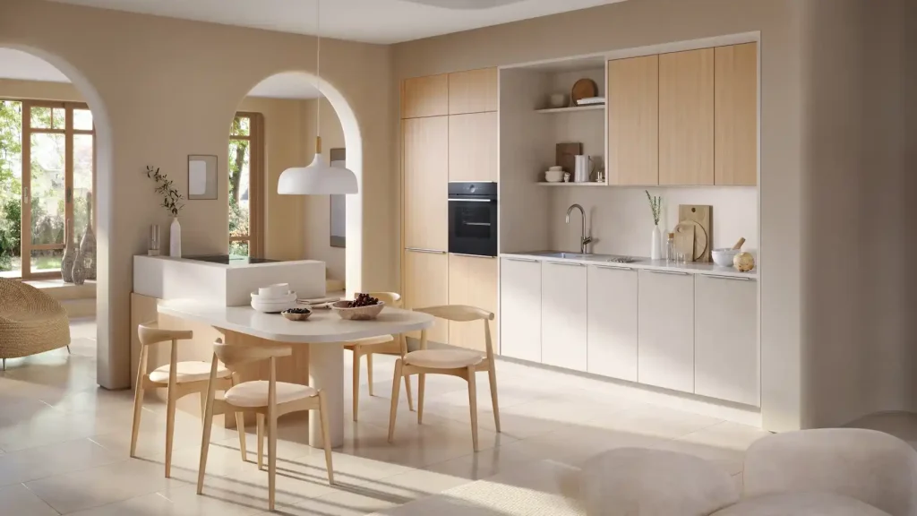 چیدمان آشپزخانه کوچک عروس؛ بزرگ‌نمایی فضا با ابزارهای آشپزی لوکس (راهنمای کامل + تصویرمحور)