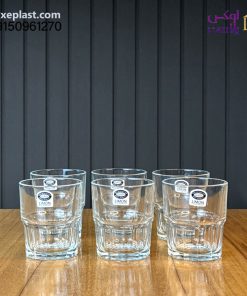 لیوان شیشه ای 200 سی سی لیمون کد 2483
