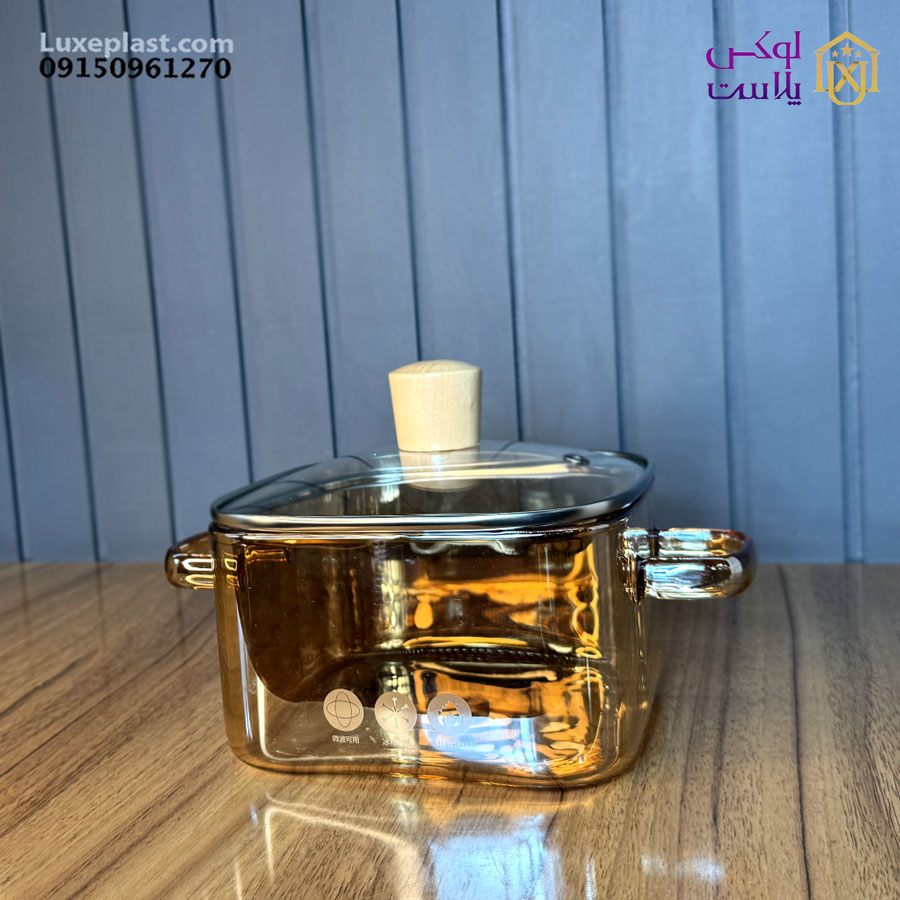 قابلمه پیرکس شامپاینی 2200 میلی لیتر در 2 رنگ